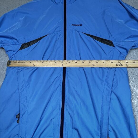 Patagonia Integral Jacket Women Medium Blue Lightweight Packable Travel Full Zip - Picture 6 of 13